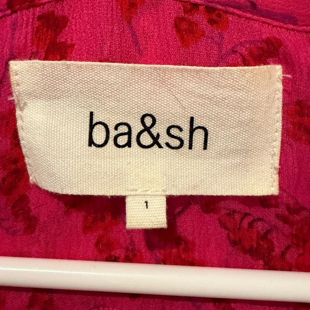 ba&sh Pink Ruched Wrap Mini Dress - Picture 3 of 6